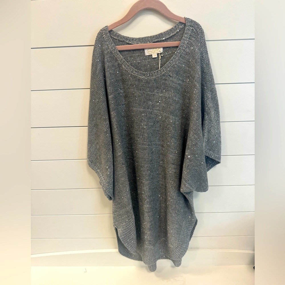 Mud Pie silver sparkle tunic.